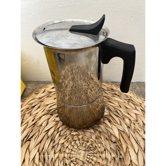 IKEA Stainless Steel Silver Radig Espresso Coffee Moka Pot - Picture 5 of 6